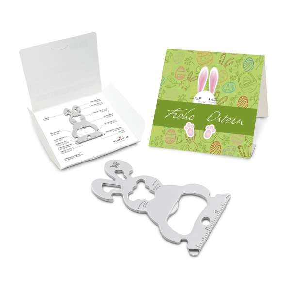 Geschenkartikel: ROMINOX® Key Tool Funktionen) im Motiv-Mäppchen Osterhase