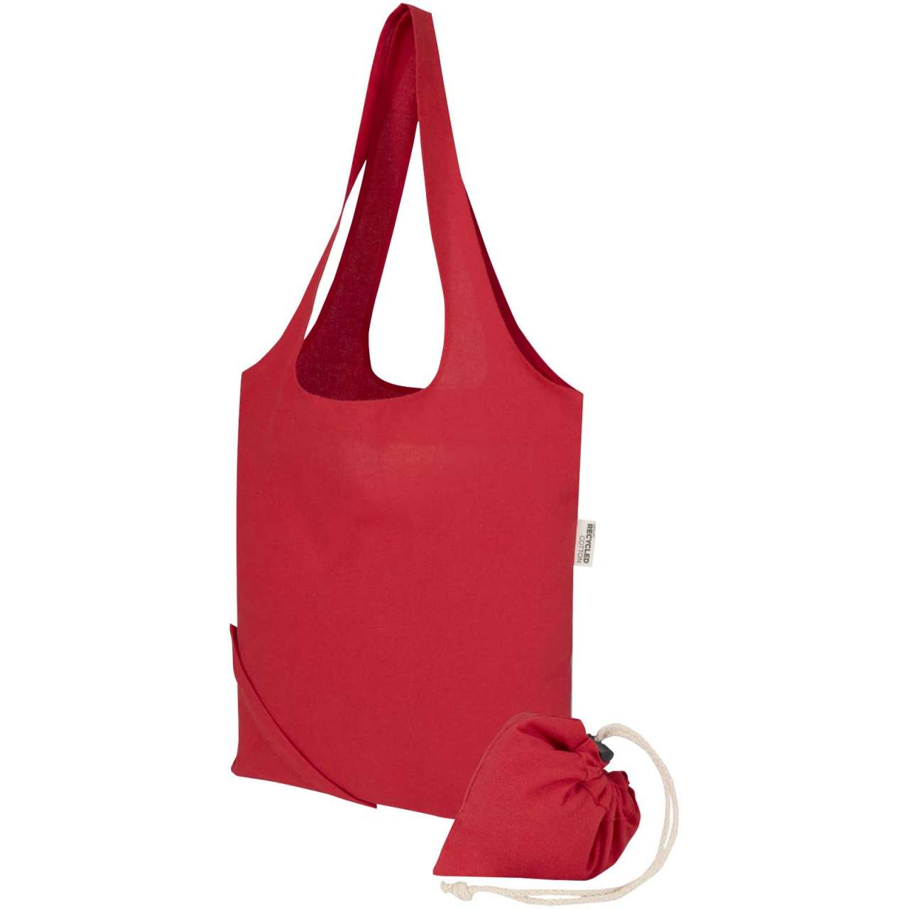 Madras-Mischgewebe, 140 g / m², GRS-zertifizierte, faltbare Baumwoll-Tragetasche, 7 l
