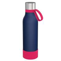 Flasche blau, Ring magenta, Hülle magenta
