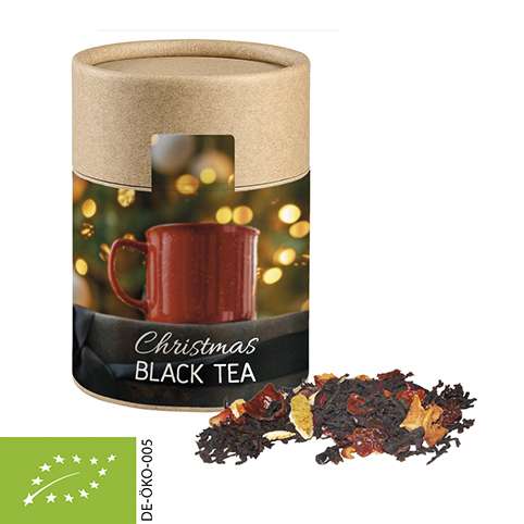 Bio Weihnachts Schwarztee, ca. 45g, Kraftpapierdose Midi