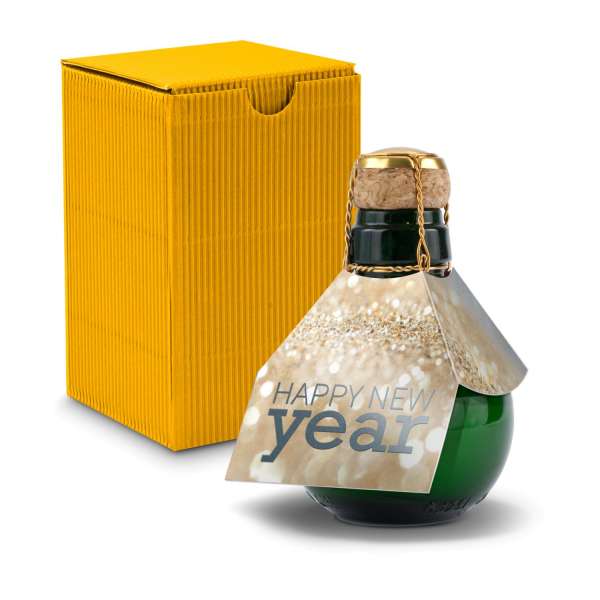 Kleinste Sektflasche der Welt! Happy New Year - Inklusive Geschenkkarton in, 125 ml