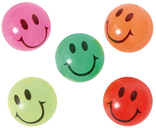 Flummi Smile klar 2,5cm, sortiert