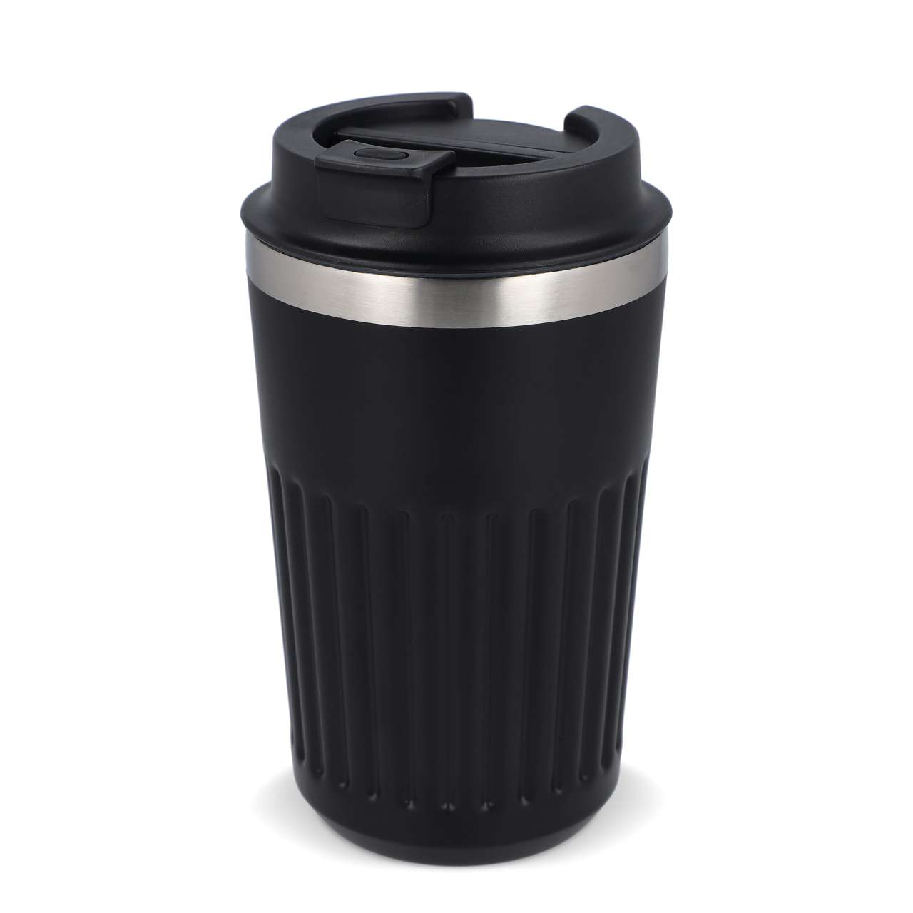 Recycelter Edelstahl-Thermobecher für Kaffee zum Mitnehmen, 400 ml