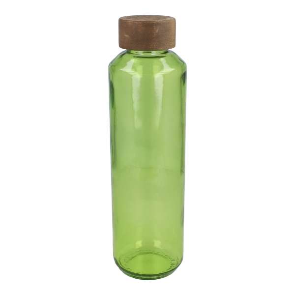 InSideOut Recycelte Glaswasserflasche ReuuZ mit Holzverschluss 650 ml
