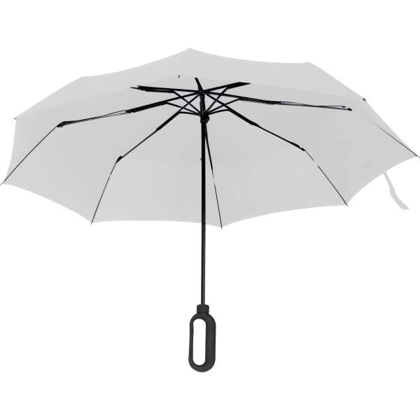 Taschenschirm aus Pongee mit Karabinergriff