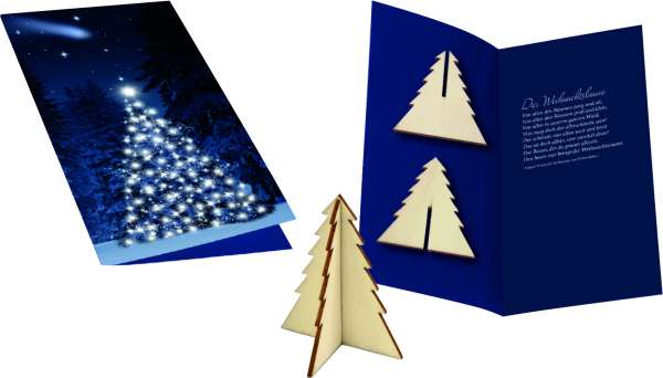 Weihnachtskarte Wintertanne