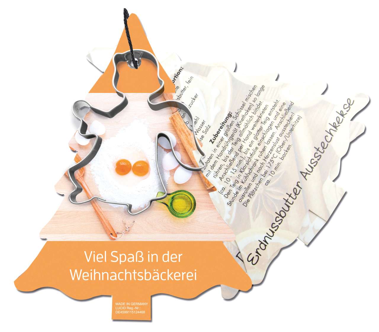 Backförmchen mit Rezeptblock Komet