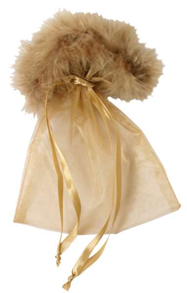 Säckchen transparent mit Federn