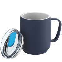 Becher blau, Deckel cyan