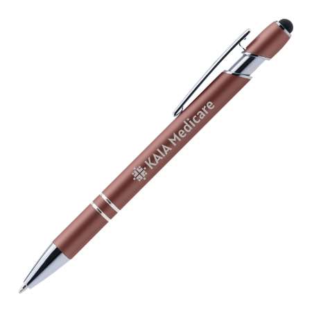 HERON Stylus Soft Touch Kugelschreiber mit Laser Gravur