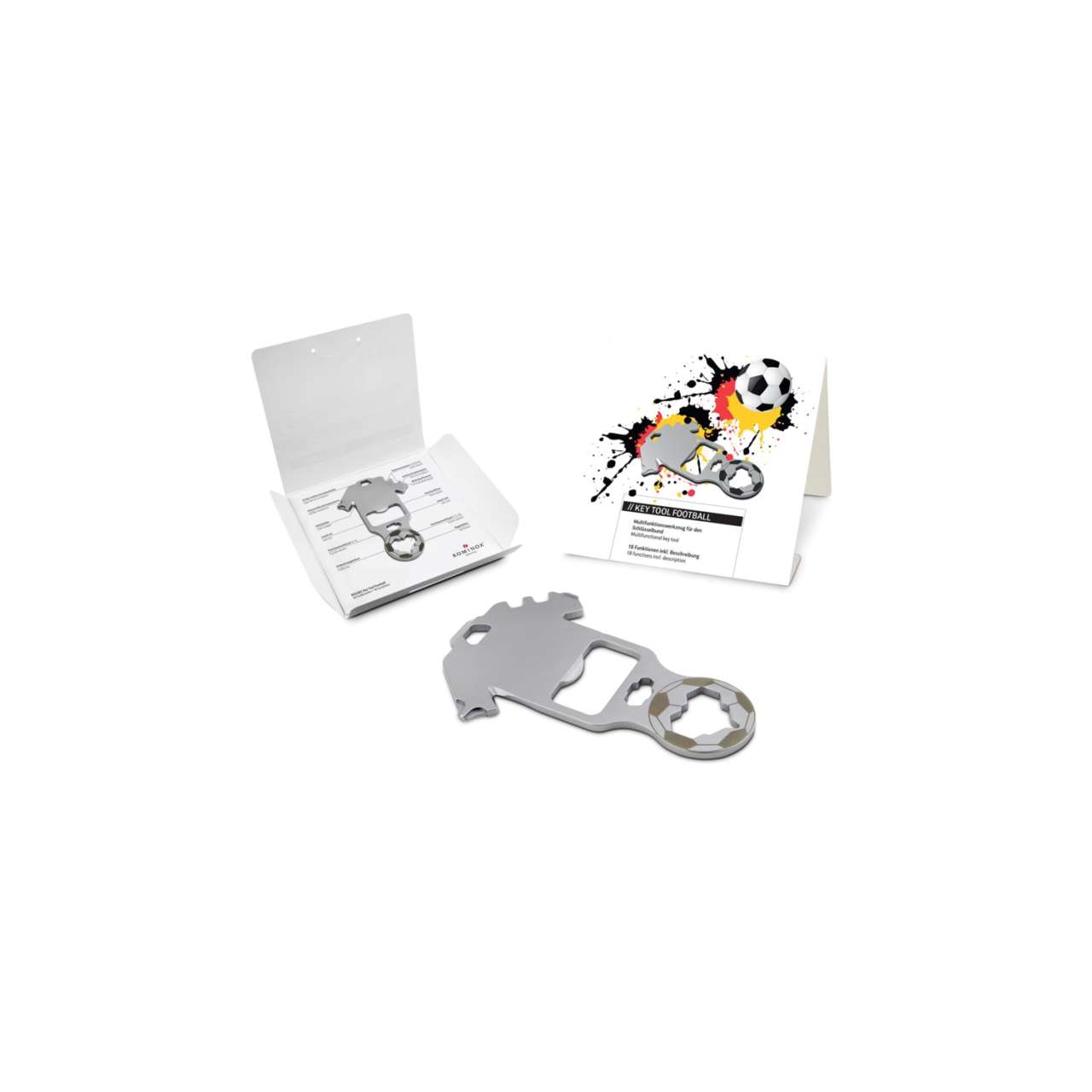 Geschenkartikel: ROMINOX® Key Tool Football / Fußball (18 Funktionen) im Motiv-Mäppchen Deutschland