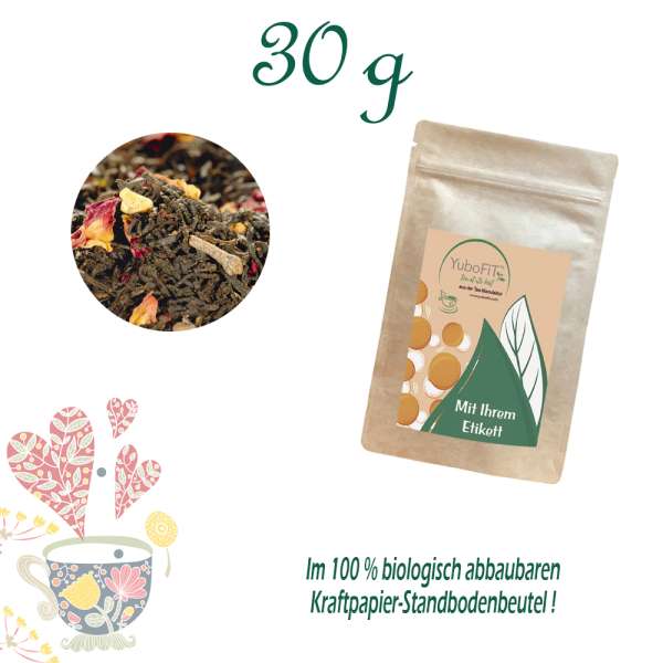 YuboFiT® Schwarzer Tee Weihnachtstee GLOOMING STAR
