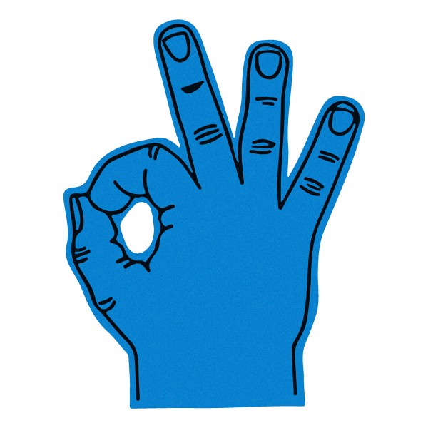 Winkehand aus Schaumstoff OKAY