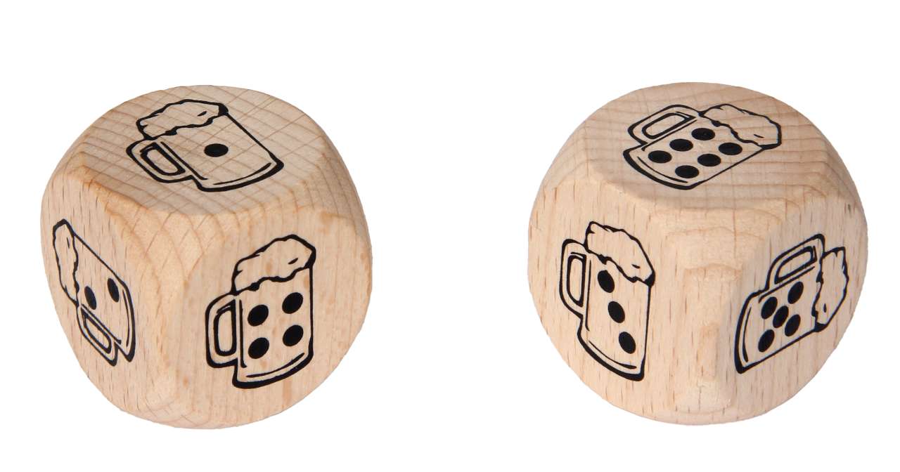 Bier-Würfel (17 und Bier)