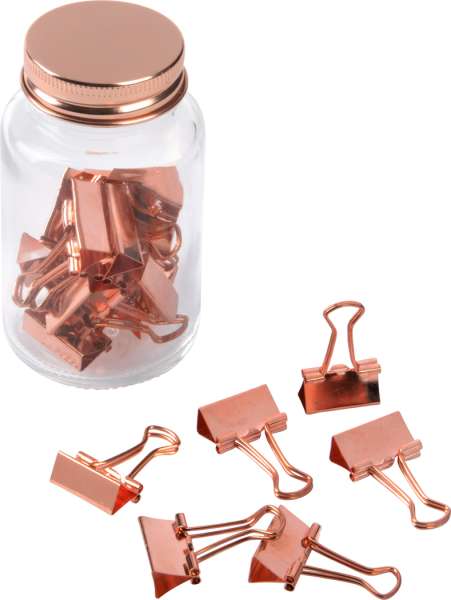 Dokumentenklammer im Glas COPPER CLAMP