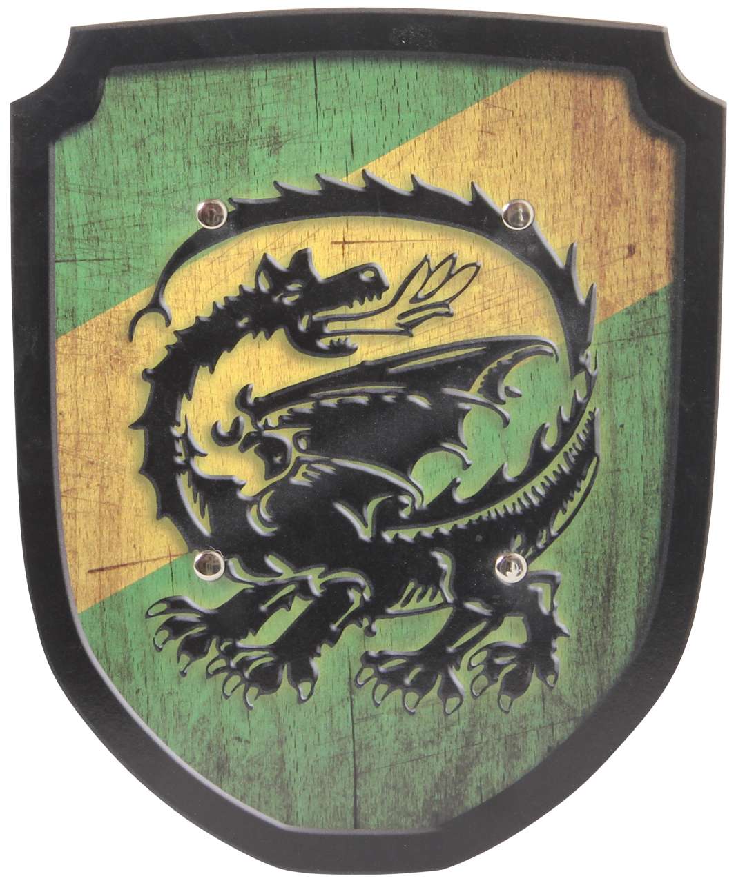 Schild grün / gelb Drache
