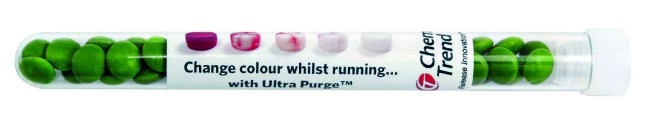 Schoko-Linsen in im Reagenzglas