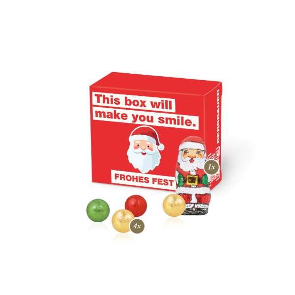Santa Werbebox mit Fairtrade® Schokolade