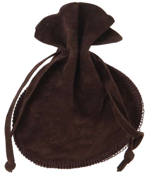 Beutel Wildlederoptik klein dunkelbraun