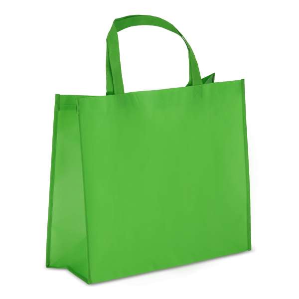 R-PET Tragetasche aus laminiertem Non Woven 40 x 16 x 35cm 105g / m²