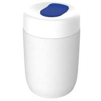 Pot weiß, Deckel blau