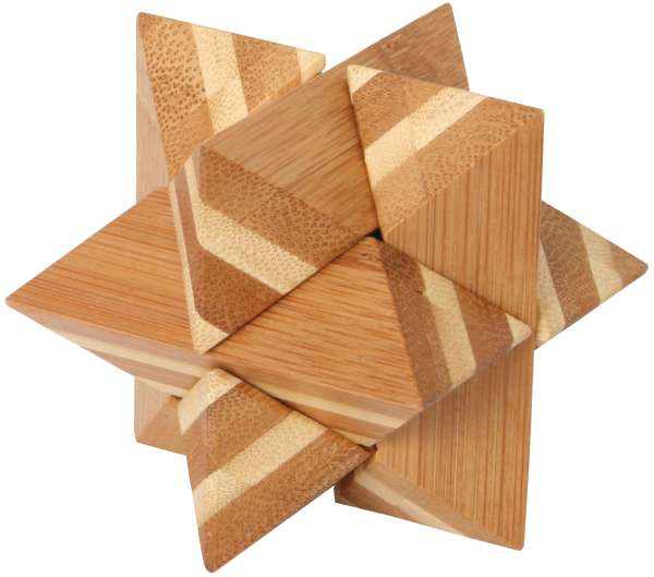 Bambus-Puzzle Stern