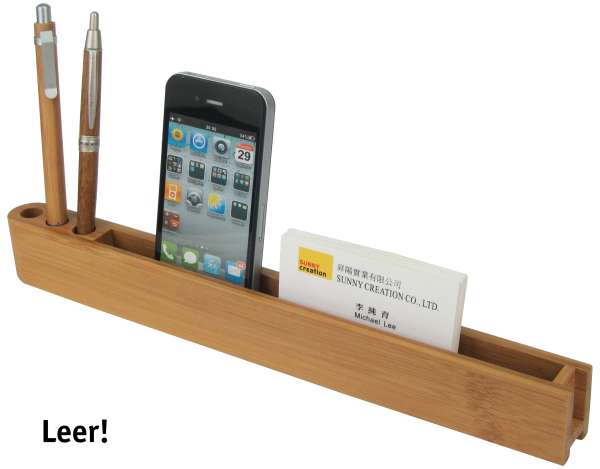 Schreibtischständer schmal Bambus