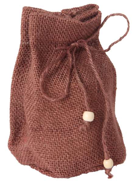 Jutesäckchen mit Boden, groß braun