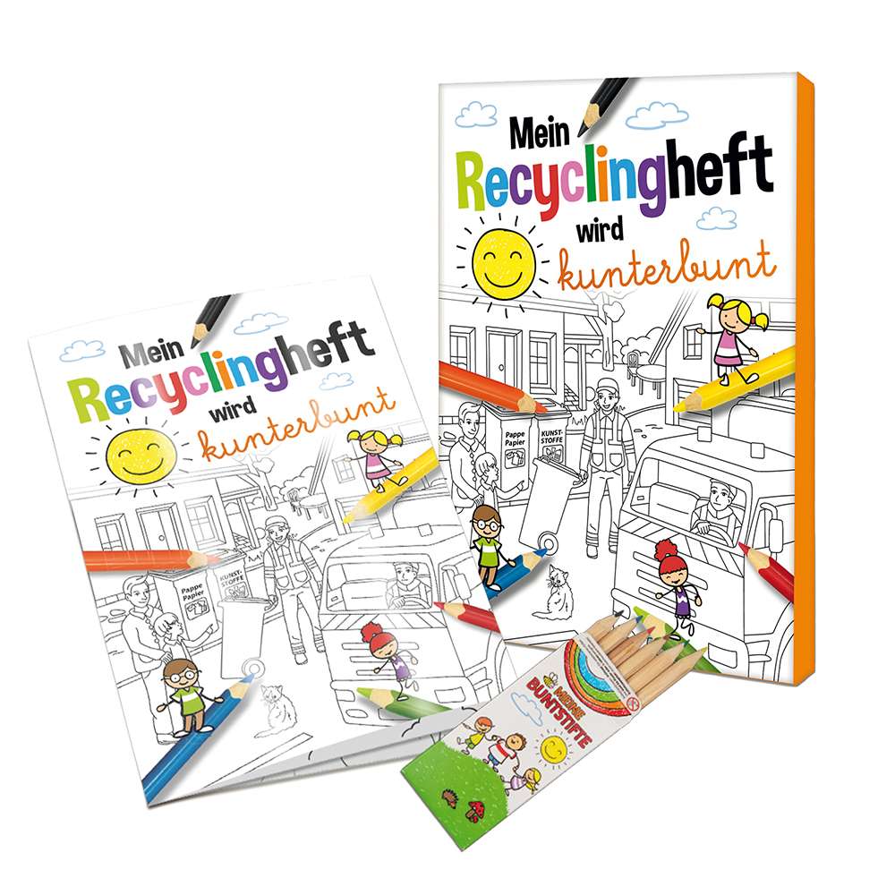 Malbuch / Mal-Set A6 - Recycling