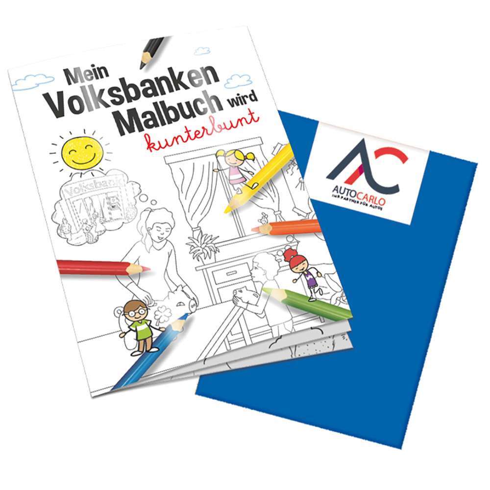 Malbuch / Mal-Set A6 - Volksbanken