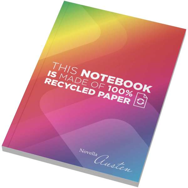 Novella Austen A5-Notizbuch mit Softcover aus Recyclingpapier – 100 linierte Blätter