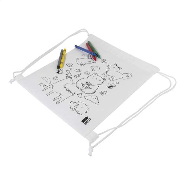 RPET Färbebeutel mit Kordelzug, Tiere Zocolo