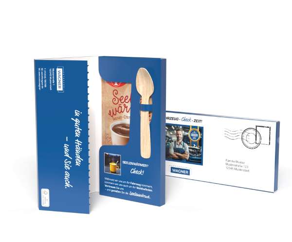 Dr. Oetker Tassenpudding in Mailingmappe