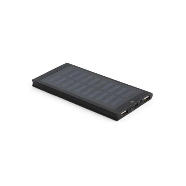CLERK 8'000 mAh Powerbank mit Solarpanel aus 100% recyceltem Aluminium