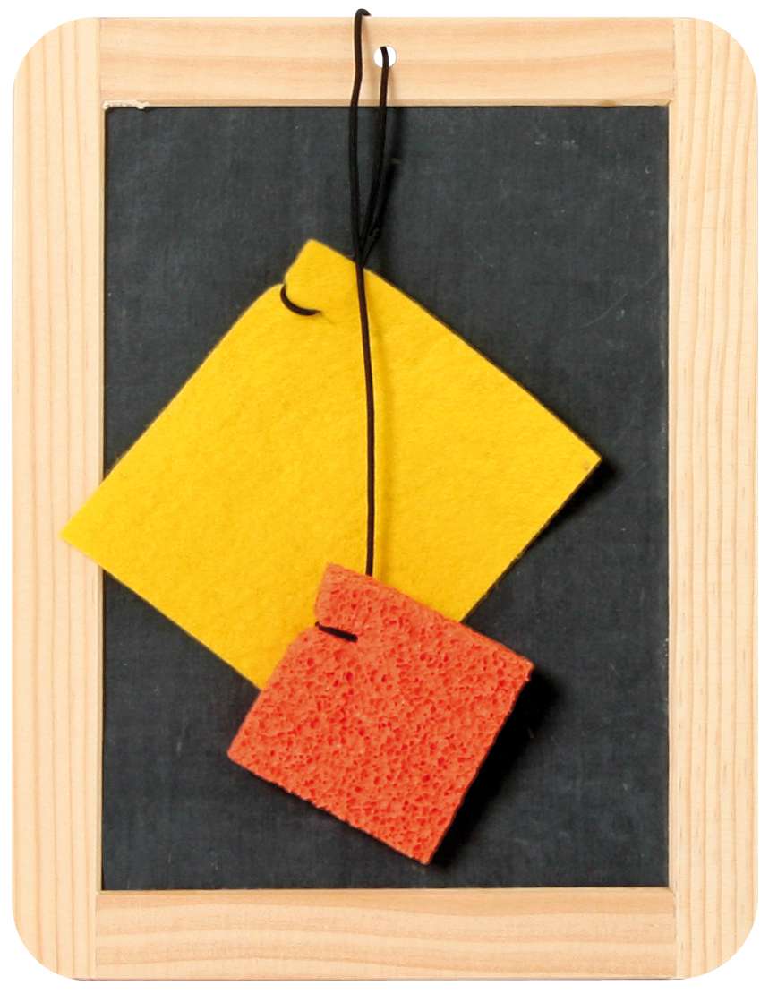 Schiefertafel Schwamm / Lappen