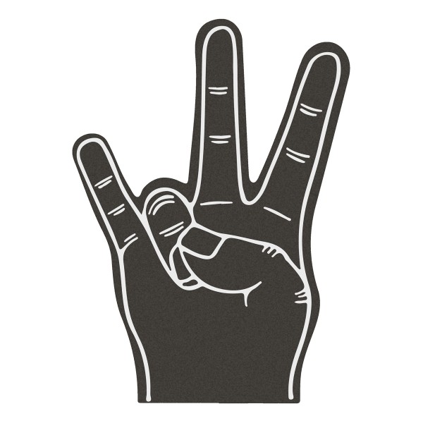 Winkehand aus Schaumstoff SHOCKER