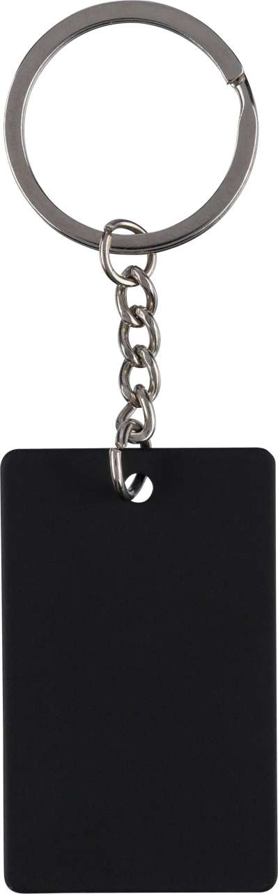 Recycelter Edelstahl-Schlüsselanhänger in Rechteckform Jax