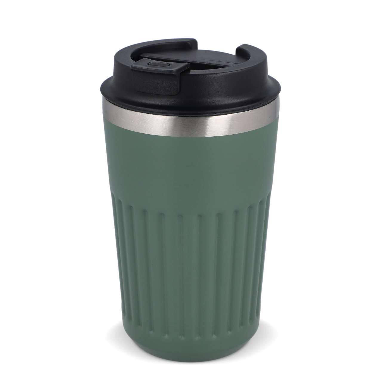Recycelter Edelstahl-Thermobecher für Kaffee zum Mitnehmen, 400 ml