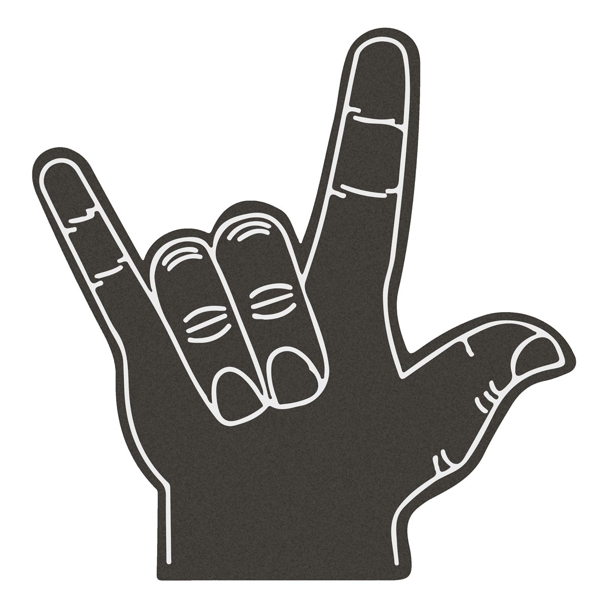 Winkehand aus Schaumstoff ROCKER BREIT