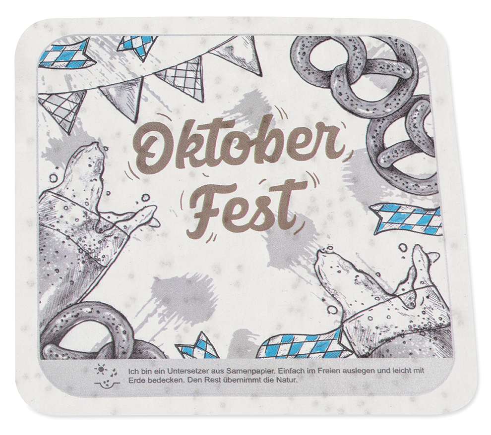 Samenpapier Bierdeckel eckig