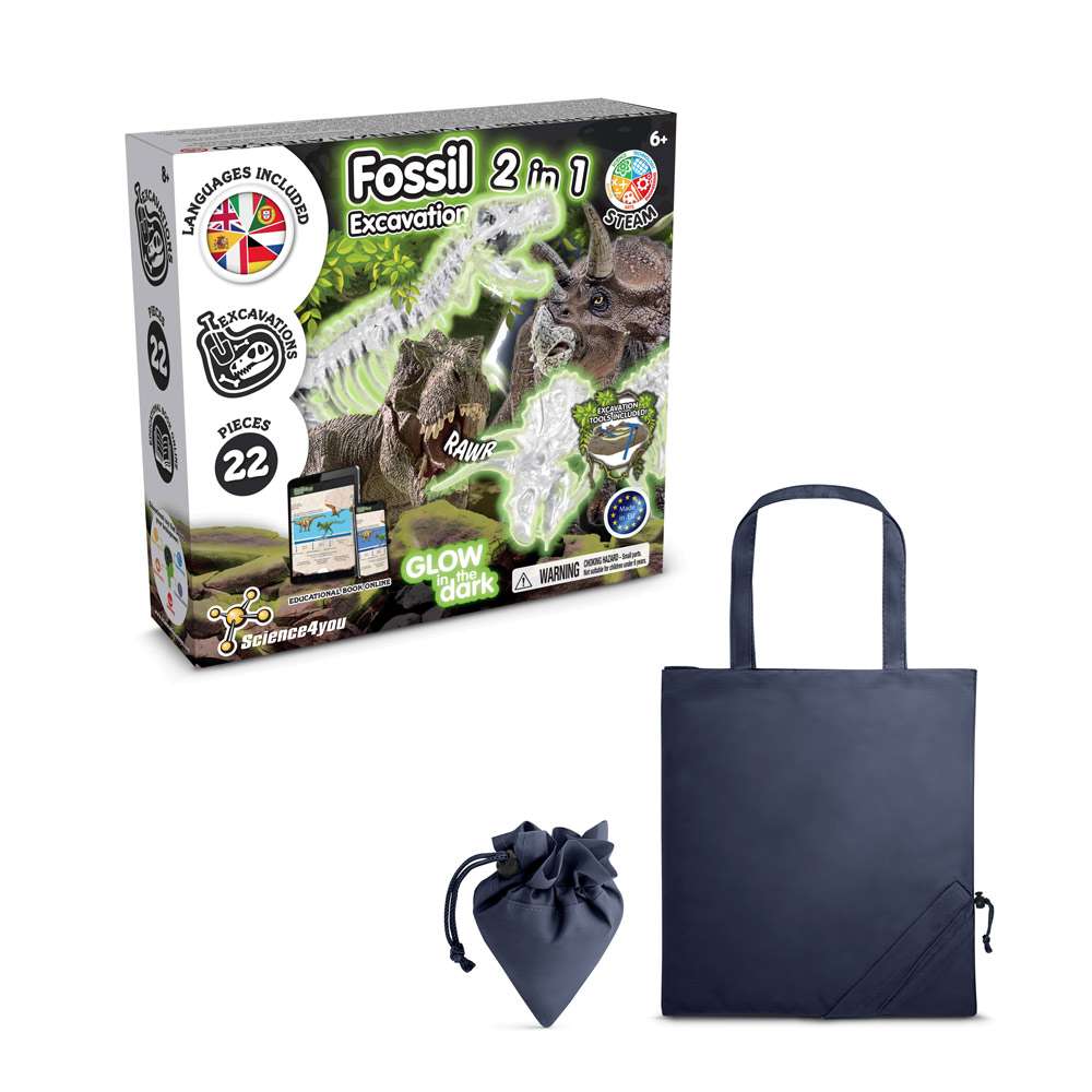 2 in 1 Fossil Excavation Kit V Lernspiel lieferung inklusive einer faltbaren geschenktasche aus 190T
