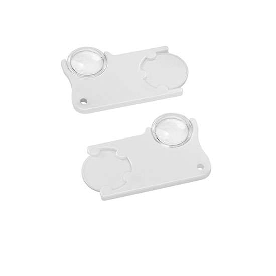 Chiphalter mit 1€-Chip und Lupe