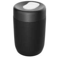 Pot schwarz, Deckel weiß