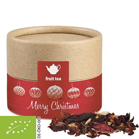 Bio Weihnachts Früchtetee, ca. 25g, Kraftpapierdose Mini