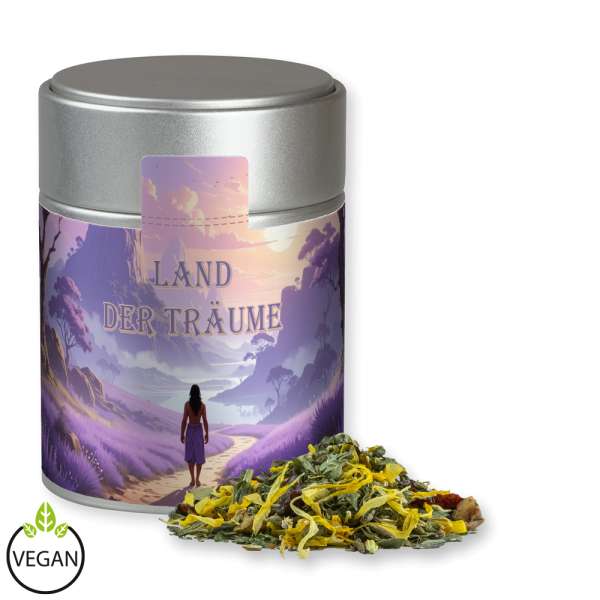Kräutertee Lavendel, ca. 30g, Metalldose Midi silber