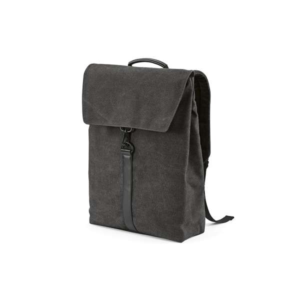Prague 25L Rucksack, recy. Baumwolle. Hakenverschluss. Laptops bis 17"
