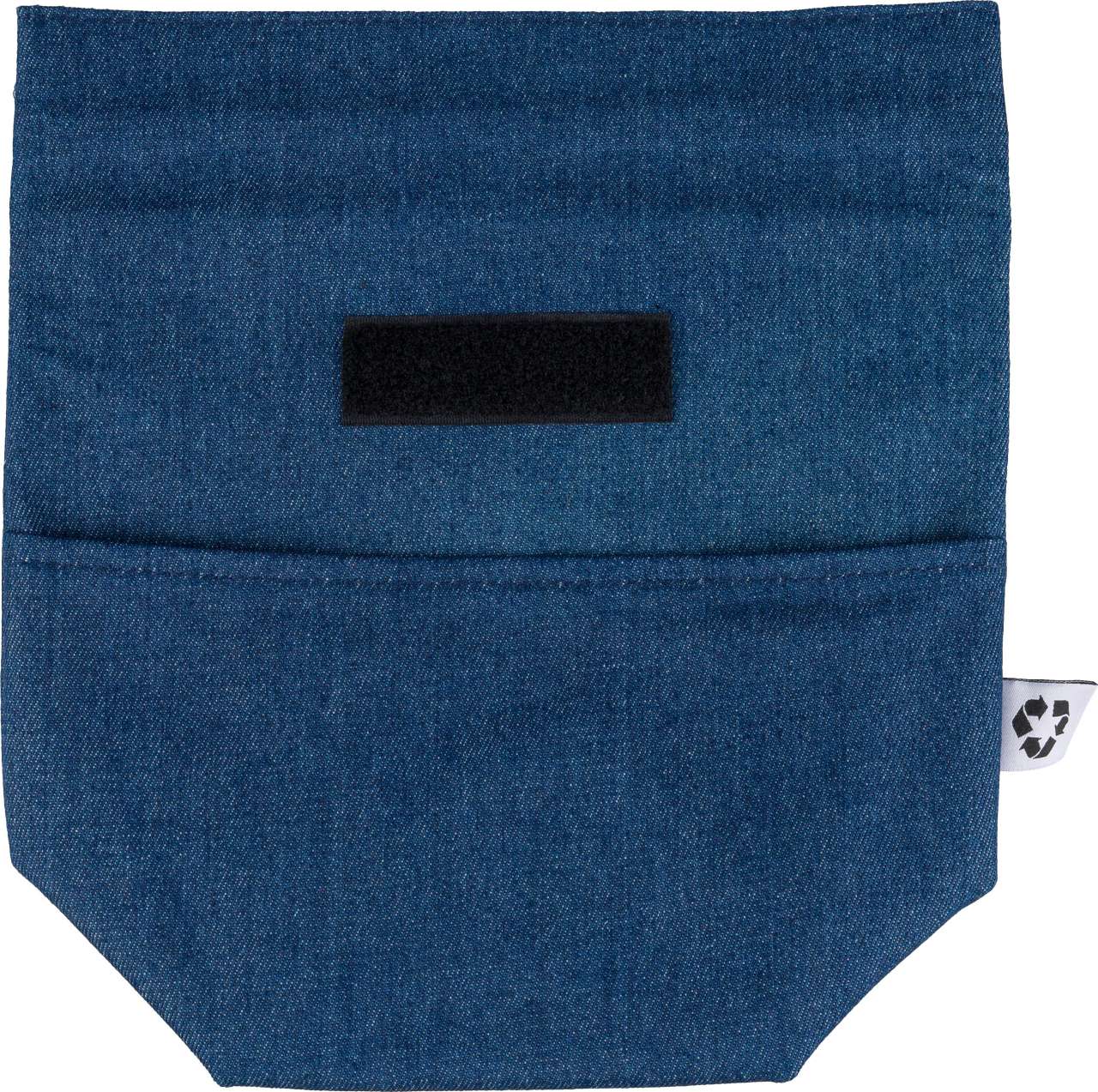 Recycelte Denim-Kühltasche mit Rollverschluss Mira