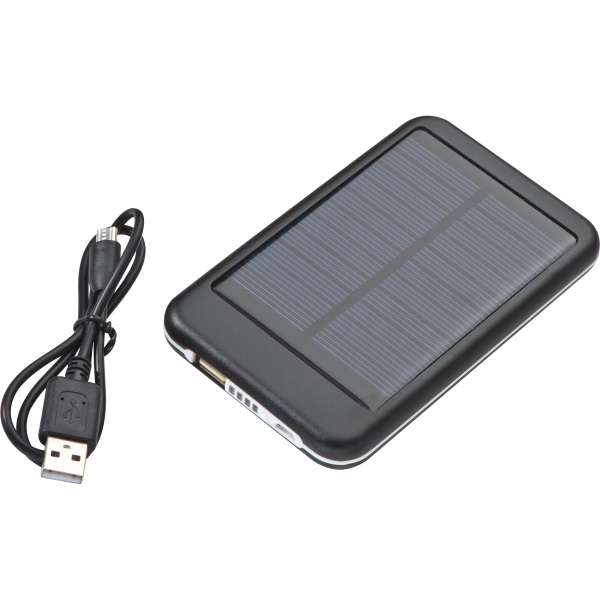 Solar Powerbank aus Metall mit 4.000 mAh LEONARD