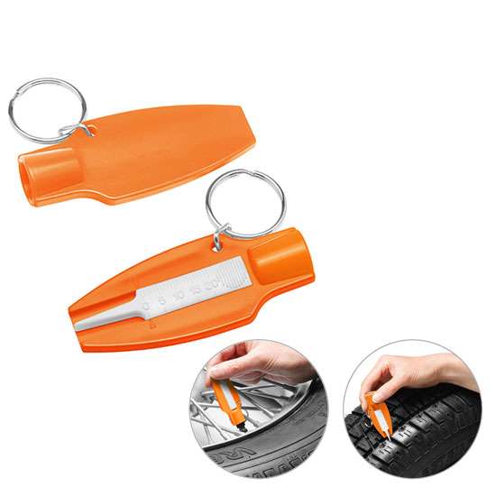 Reifenprofiltiefenmesser mit Ventilkappendreher