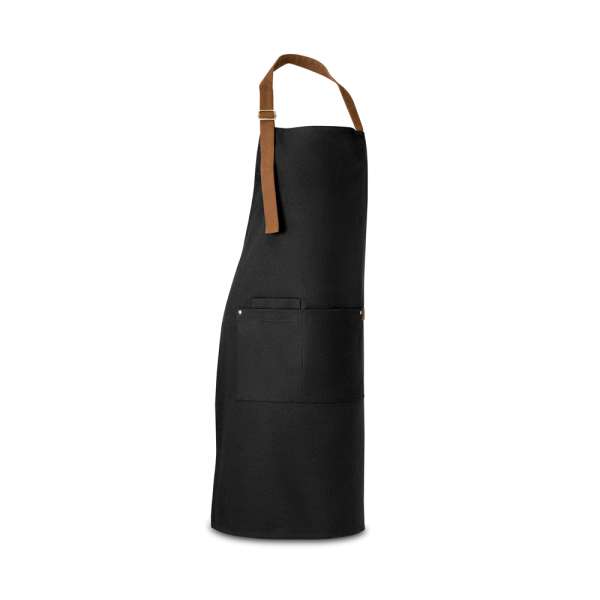 VESPER Schürze aus 100% Canvas-Baumwolle (300 g / m²) mit Metalldetails